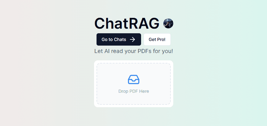 Screenshot of Landing Page