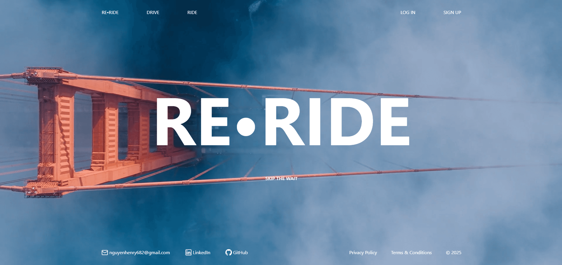 Screenshot of Landing Page